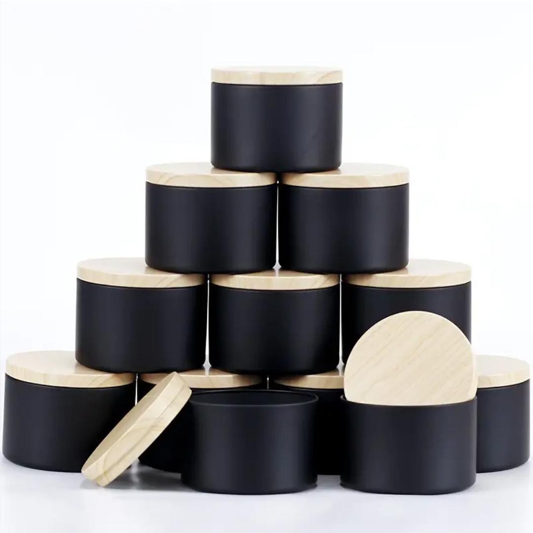 Metal Tin Lid 4Oz - 12 pak 4oz Set timah lilin