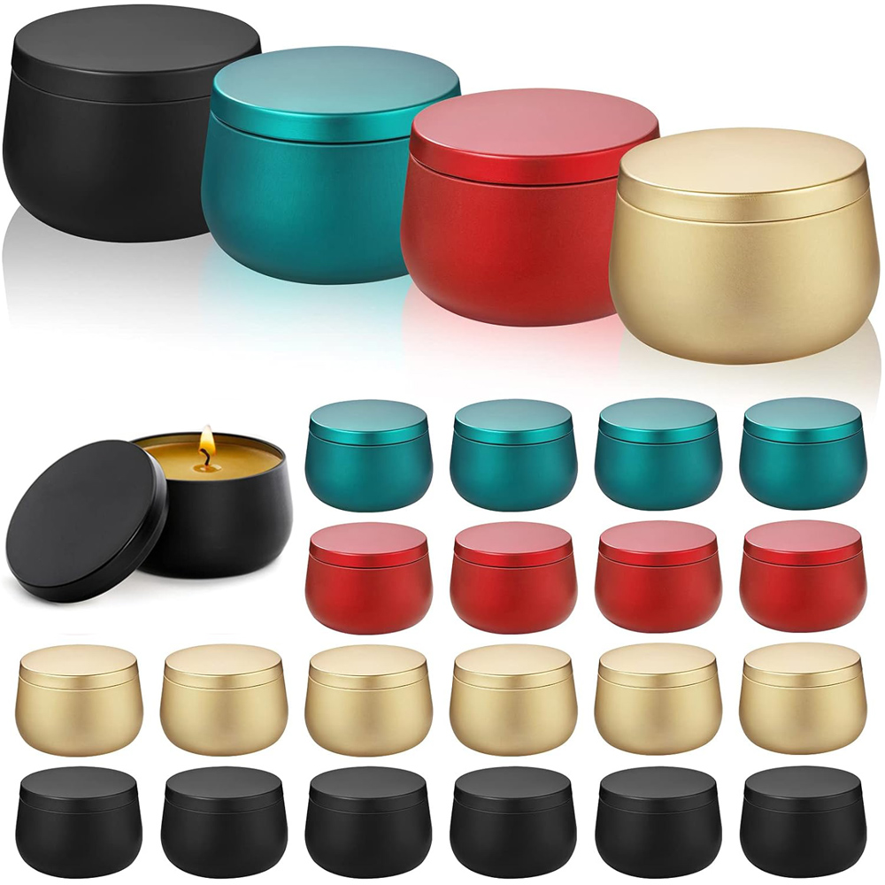 Metal Tin Lid 4Oz - Wadah lilin 4oz 8oz dengan tutup,