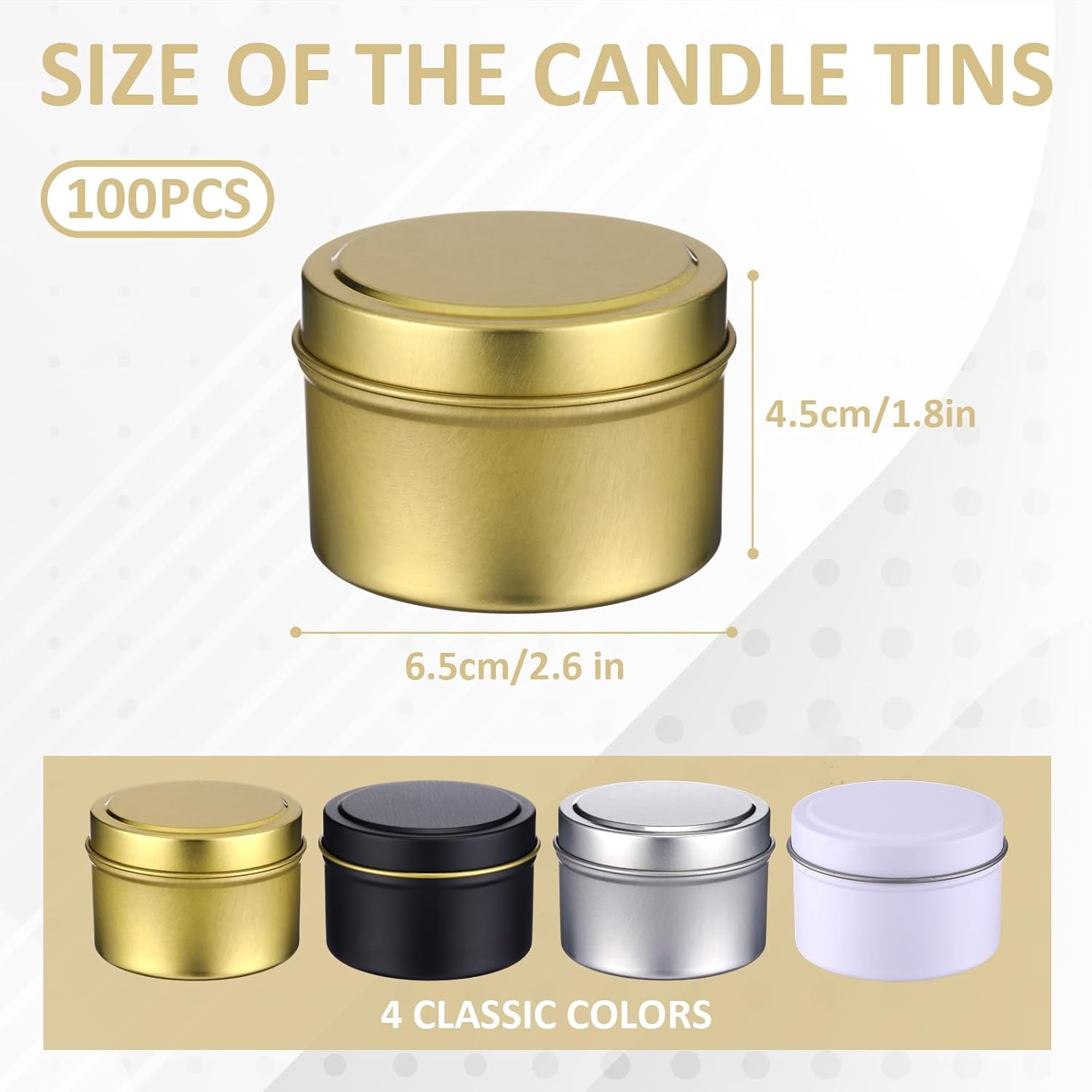100 Pcs Kaleng Lilin 4oz denga - Metal Tin Lid 4Oz ulasan dan harga