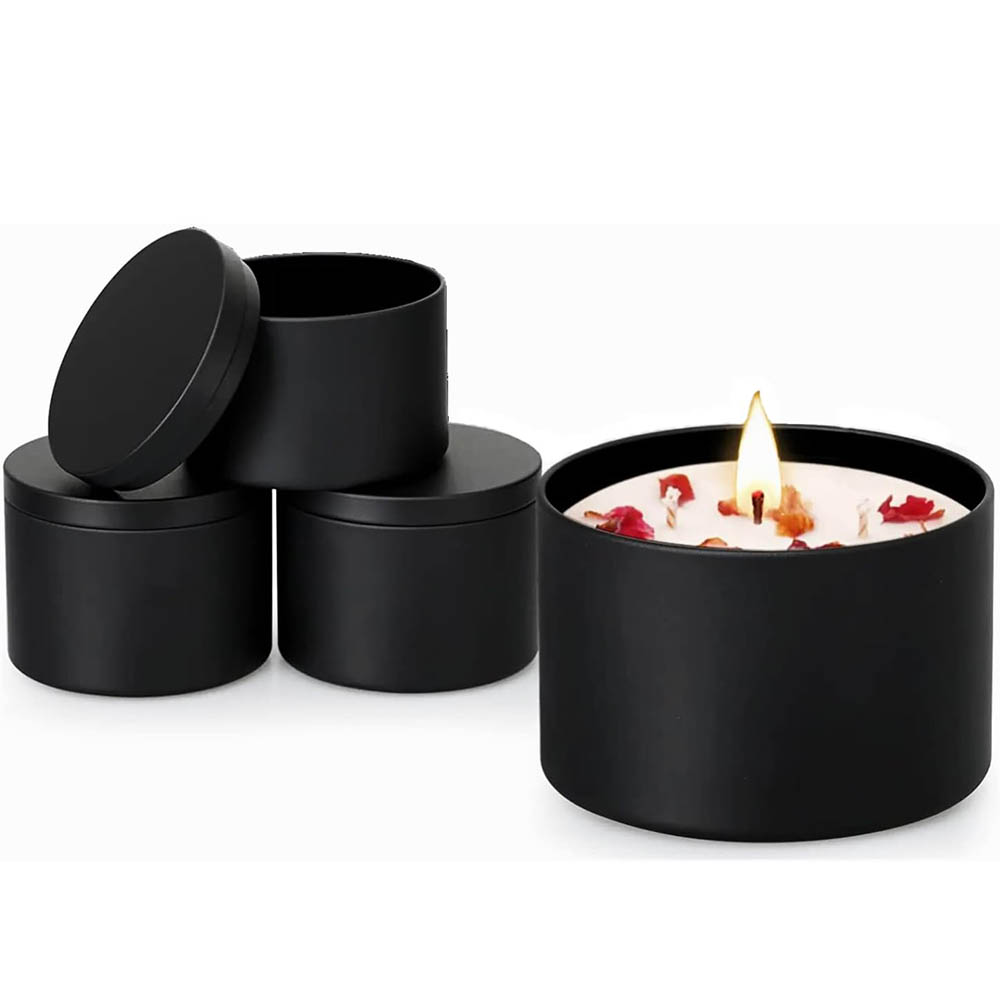 Kaleng lilin hitam 4Oz, stople - Metal Tin Lid 4Oz ulasan dan harga