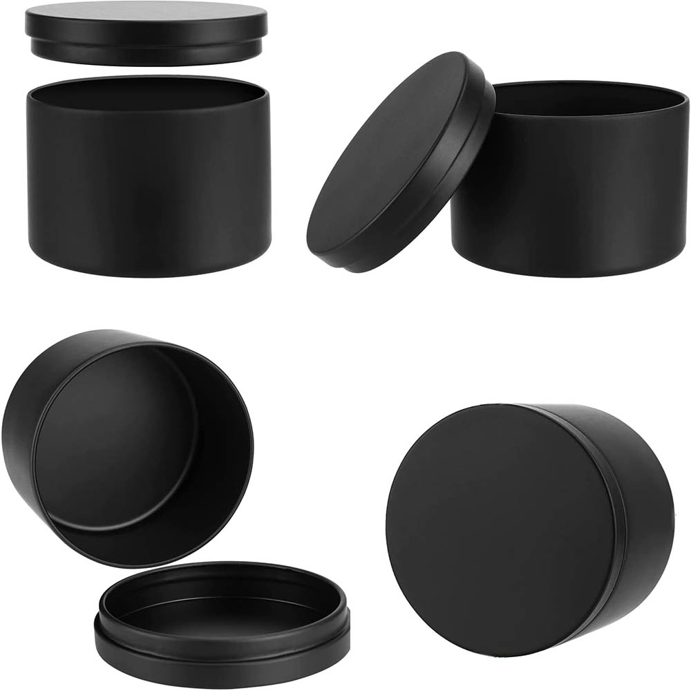 Kaleng lilin hitam 4Oz, stople - Metal Tin Lid 4Oz ulasan dan harga